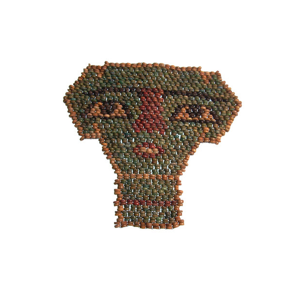 Ägyptische Fayence Schmuckperlen Maske, Totenkult