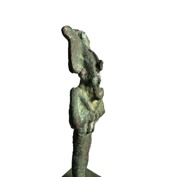 Ägyptische Osiris Bronzestatue auf Sockel